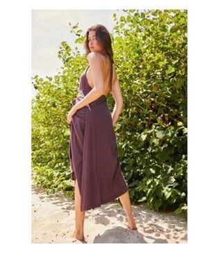 Free People Mauve Backless Maxi Dress